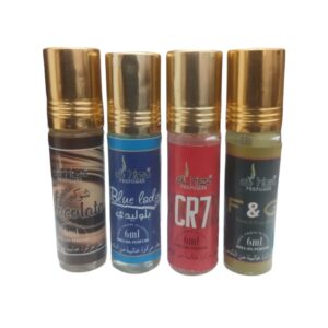 Al Hiza 6ml Roll-On Perfume Combo Pack Chocolate, Blue Lady, CR7, F&G