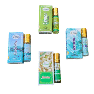 Al Hiza Roll-on Perfume Combo Pack (4 x 6ml) – Cool Water, Ice Berg, Jasmine, Lime
