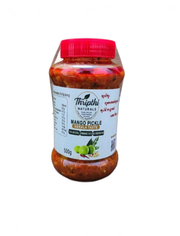 Thripthi Naturals Mango Pickle - Kerala Style (500g) – 100% Natural, No Preservatives